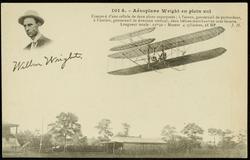 1014. - Aéroplane Wright en plein vol