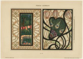 Plate A12, Vorbilder für Kunstverglasungen im Stile der Neuzeit, Erste Serie