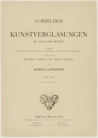 Title page for Vorbilder für Kunstverglasungen im Stile der Neuzeit, Zweite Serie