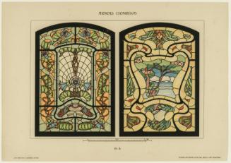Plate B3, Vorbilder für Kunstverglasungen im Stile der Neuzeit, Zweite Serie