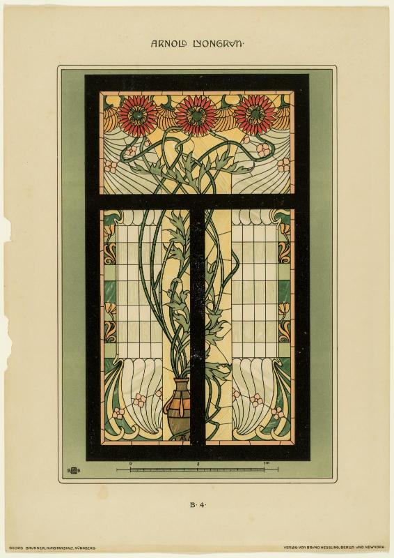 Plate B4, Vorbilder für Kunstverglasungen im Stile der Neuzeit, Zweite Serie
