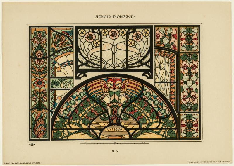 Plate B5, Vorbilder für Kunstverglasungen im Stile der Neuzeit, Zweite Serie