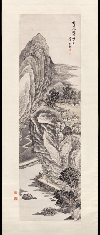 Landscape in Imitation of Wu Zhen’s “Carrying Qin to Visit a Friend”