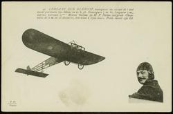 41 LEBLANC SUR BLÉRIOT, vainqueur du circuit de l'Est ayant parcouru 790 kilom, en 11 h. 56. Envergure 7 in. 80, longueure 7m., surface portante 15mq. Moteur Gnôme 50 H.P. Hélice intégrale Chauvière de 2 m. 10 de diamètre, tournant à 1700 tours. Poids monté 230 kil.