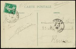12. - Camp de Châlons. - Le Monoplan Antoinette IV en plein vol - Piloté par M.H. Latham