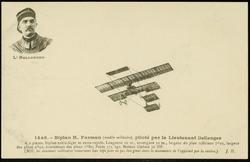 Biplan H. Farman (modéle militaire), piloté par le Lieutenant Bellenger