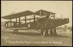2 - Engine Handley Page - wings folded for housing.
