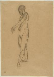 Female Nude in Dance Pose, Study for the painting Two Nudes (Lovers)