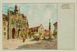 Erfurt. Rathaus u. Fischmarkt