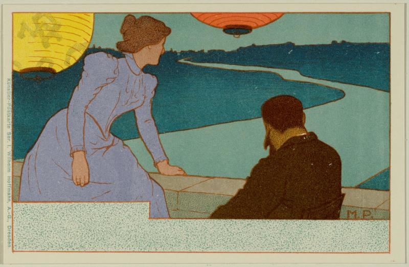 Couple overlooking a river