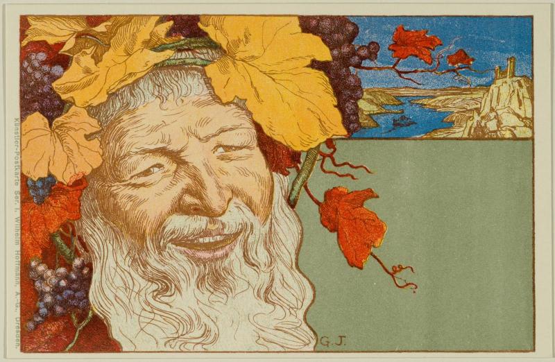 Old man with a botanical crown