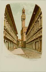 Firenze, Portico degli Uffizi e Palazzo Vecchio