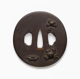 Tsuba with design of crabs