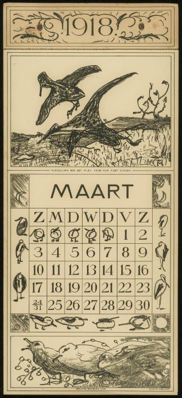 Calendar for 1918