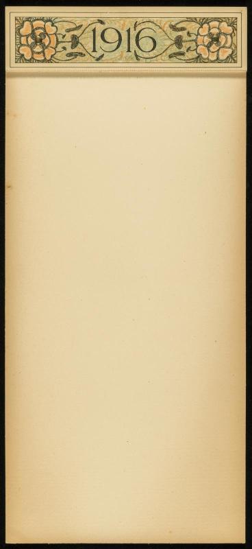 Calendar for 1916