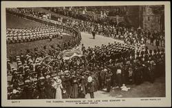 THE FUNERAL PROCESSION OF THE LATE KING EDWARD VII. IN WINDSOR CASTLE.

