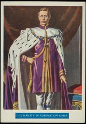 HIS MAJESTY IN CORONATION ROBES

