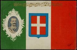 Flag of Italy, King Emmanuel III photo.

