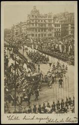 CORONATION 1902. THE CROWNED KING & QUEEN LEAVING THE ABBEY.
