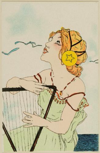 Woman playing an old lyre, from the series Love Thoughts