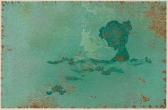 Green bronze bather, from the series Artistic Bronzes