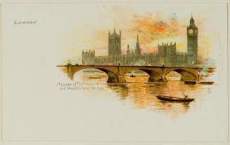 London. Houses of Parliament and Westminister Bridge