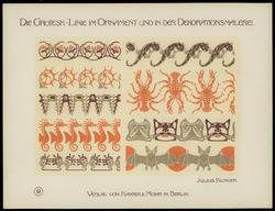 Plate 9, Die Grotesklinie und ihre Spiegelvariation im modernen Ornament und in der Dekorationsmalerei