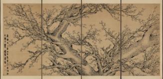 Plum blossoms in four scrolls