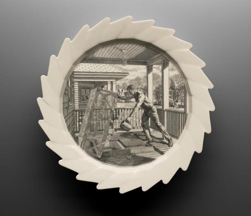 The Autobiography of a Garden on Twelve Engraved Plates: March, Watering the Cold Frame