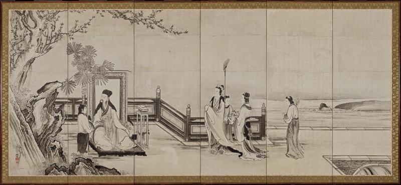 Xiwangmu (Seiôbo), the Queen Mother of the West and Mu Wang (Bokuô)