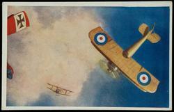A BATTLE IN THE BLUE - (THE UPPER MACHINE IS DOING THE "IMELMANN TURN").

