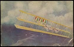 Uscendo dalle nubi (Aeroplani Caproni) 
Flying out from clouds
