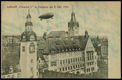 Luftschiff "Parseval V" in Chemnitz am 2. Okt. 1910