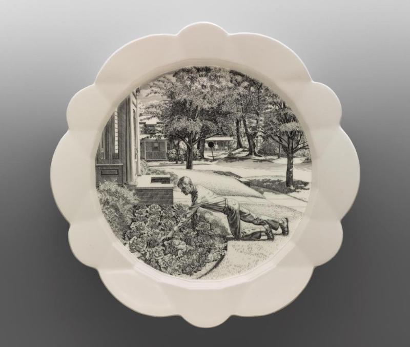 The Autobiography of a Garden on Twelve Engraved Plates: May, Cultivating Lettuce