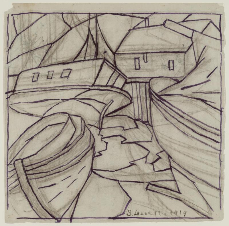 Boats and Houses (Two Boats, Low Tide)