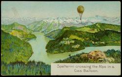 Spelterini crossing the Alps in a Gas Balloon.
