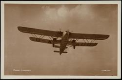 PARIS - LONDRES Avion "Hanno" Type HANDLEY PAGE 42 envergure 26m36, 4 moteurs Jupiter XI FS de 490 c.v., 38 passagers, faisant route de Londres-Paris-Les Indes.