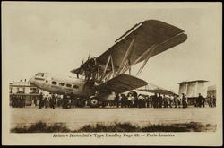 Avion "Hannibal" Type Handley Page 42. - Paris-Londres