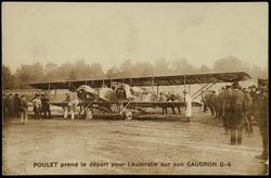 POULET prend le départ pour l'Australie sur son CAUDRON G-4