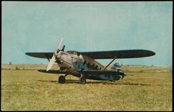 Color image of a propeller plane.