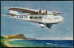 "ANDROMEDA" IMPERIAL AIRWAYS MONOPLANE OF THE "ATLANTA" CLASS, FLYING OVER TABLE BAY ON THE CAPE AIR MAIL SERVICE.