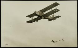 Pilot's parachute jump.