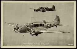 AVRO-ANSON PLANES IN FLIGHT.