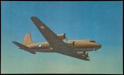 DOUGLAS C-54 "SKYMASTER" - Commercial aviation's most important contribution to the service of this nation is the huge and swift four-engine C-54 "Skymaster" transport, which is today playing a vital war role in speeding men and materials to strategic points.