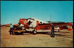 U.S. Naval Air Station Dallas, Texas - Sailors Check Station, With Beachcraft on Flight Line.