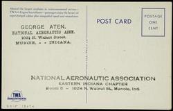 "Stratoliner in Flight" Aboard the largest airplanes in transcontinental service - TWA 4-Engine Stratoliners - passengers enjoy the luxury of supercharged cabins plus unequalled speed and smoothness.