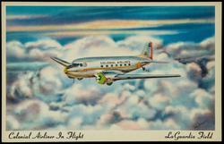 Colonial Airline In Flight - LaGuardia Field