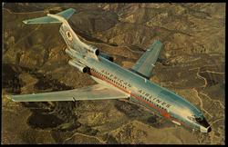 THE 727 ASTROJET IS THE NEWEST MEMBER OF AMERICAN'S FAMOUS FAMILY OF ASTROJETS. A MEDIUM SIZED JET, THE 727 OFFERS YOU THE SPACIOUSNESS AND SERVICES OF A BIG JET.