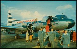 FLY Northeast to 36 key New England cities, New York and Montreal. Enjoy fast Convair service and the beauty of the varied New England landscape... where miles of coastline are within easy reach of the rolling hills, lakes, rivers and mountains.