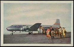 Coast to coast, border to border, and across the blue Pacific to Hawaii speed United's giant DC-6 Mainliner 300s. Capable of carrying 52 passengers and nearly three tons of cargo as fast as 5 miles a minute, this famous luxury liner offers unprecedented comfort and convenience aloft.